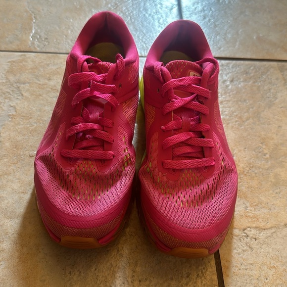 Nike Air Max Women's Pink Yellow Running US Shoes Tennis - Picture 2 of 11
